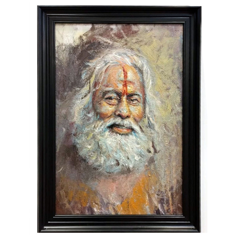 Peinture Sannyasi | Peinture encadrée | Huile sur toile | Par Boby Abraham