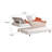 Ham Daybed With Pull Out Trundle, Silver Slatted Open Metal Frame-111577745