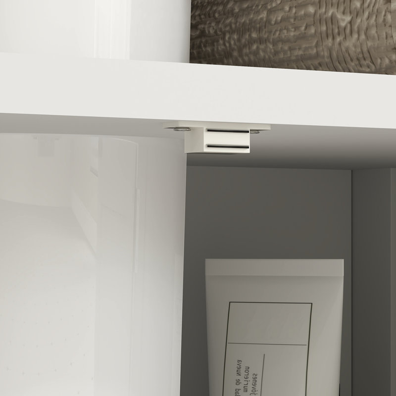 Overlea Pedestal Under Sink Cabinet Bathroom Double Doors, White