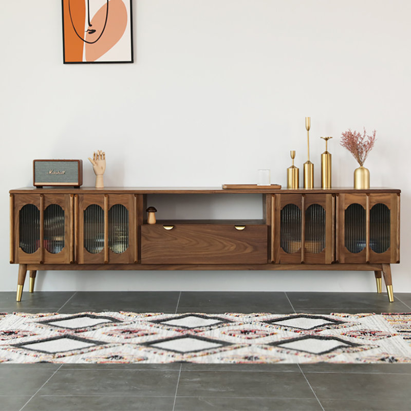 Meuble télé en noyer noir, 82.7"