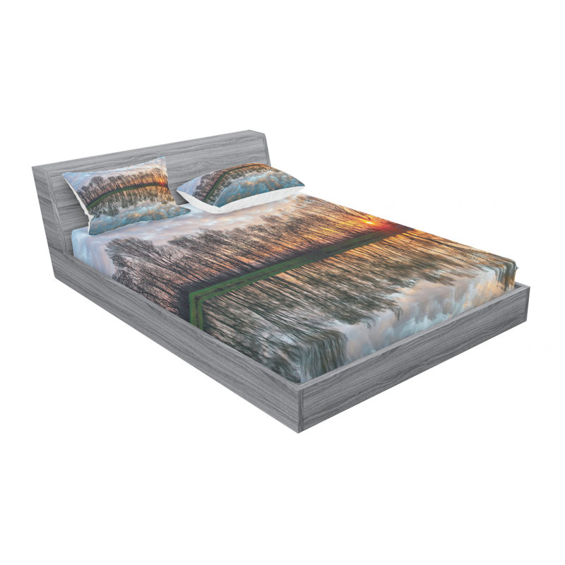 Microfiber Sheet Set, Queen Sheet Set with Fitted Sheet