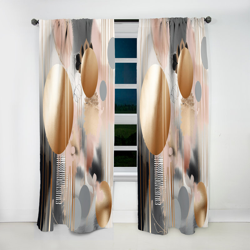 Blaser - Rideau obscurcissant Marble Abstract - 1 panneau, L 52 po x L 90 po
