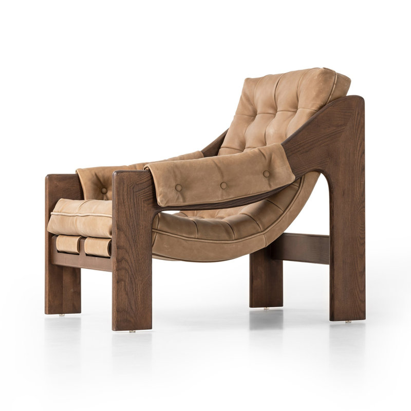 Kensington Armchair, Terra Brown Ash, Palermo Drift Genuine Leather