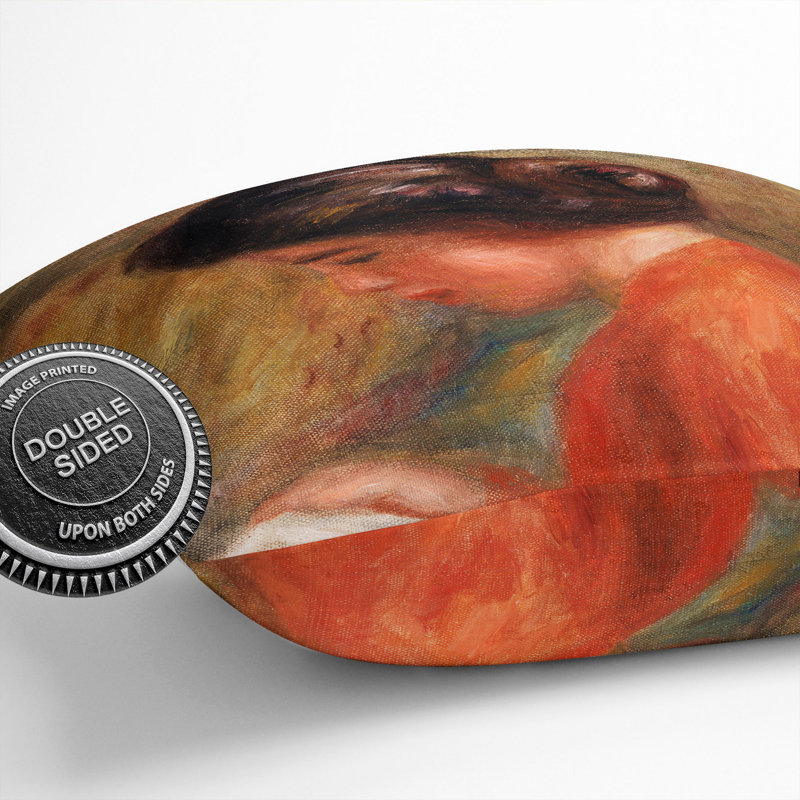 Young Woman Reading Square Throw Cushion, 40cm H x 40cm W x 15cm D