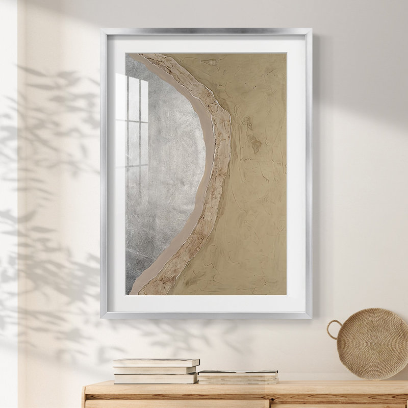 Silver Lake I -Framed Print, 25.5" H x 17.5" W, Silver
