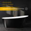 Baignoire profonde autoportante en acrylique avec drain chromé, baignoire ergonomique pour la salle de bain