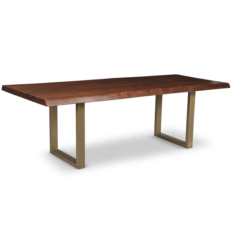 Table de salle à manger, Laiton, Americano, L 116 po x l 40 po