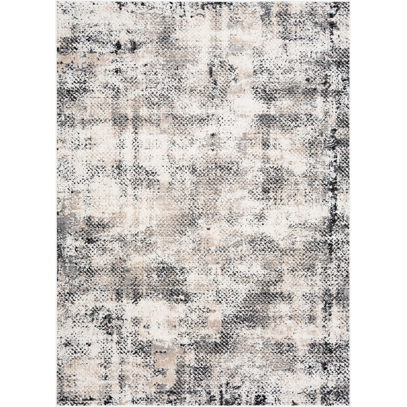 Tapis d'intérieur abstrait beige Mair Adrian, Rectangle 7 pi 11 po x 9 pi 11 po