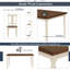 Ensemble de salle à manger classique 6 pièces en bois et 4 chaises avec banc pour la salle à manger de cuisine