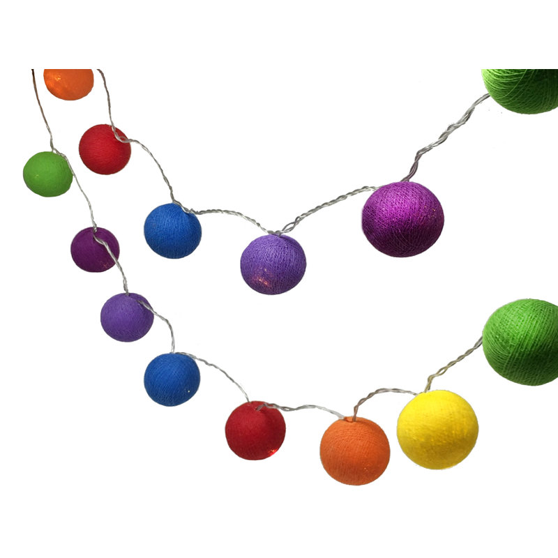 Misti LED Cotton Ball String Light, 20 Lamps - 5 Metre Long