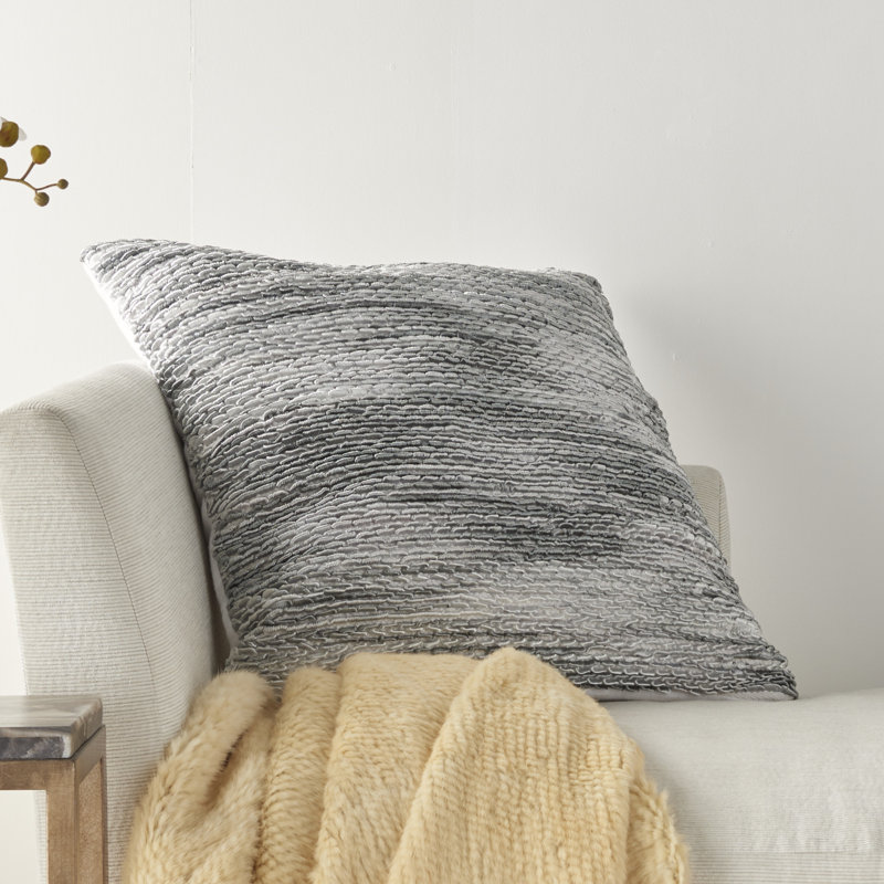  Square Pillow Cover & Insert, Grey, 20" x 20"