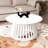 Solid Wood Base Single Coffee Table Round Coffee Table Modern Tea Table For Living Room-295693872