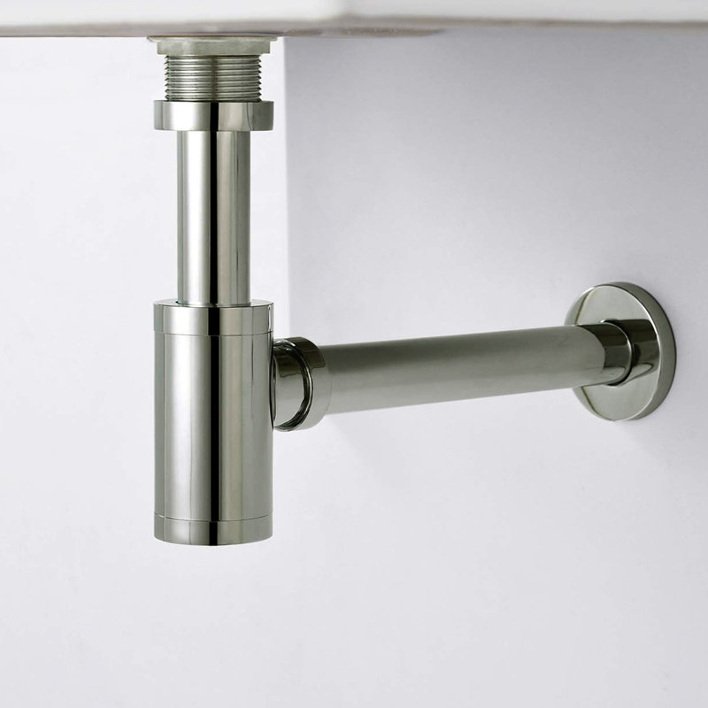 Ayna Décor Bathroom Sink P-Trap Kit with Adjustable Height Tube, Chrome