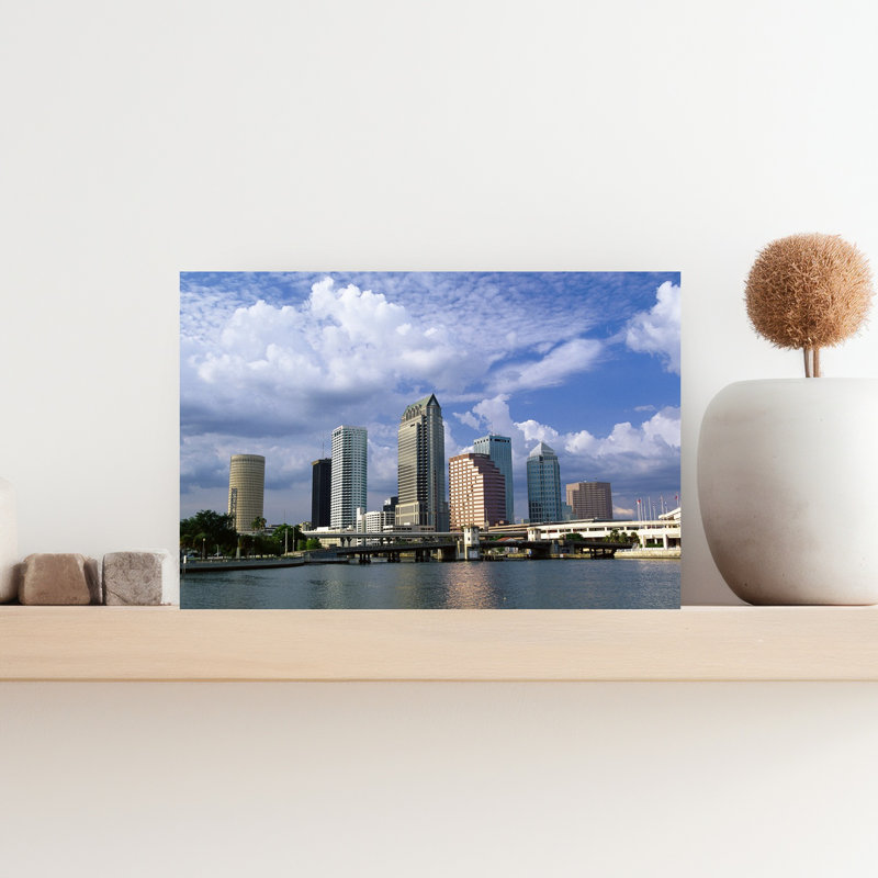 Downtown Skyline, Tampa, Florida, Usa Abstract Modern Architecture City Wall Art, H 12 po x l 18 po