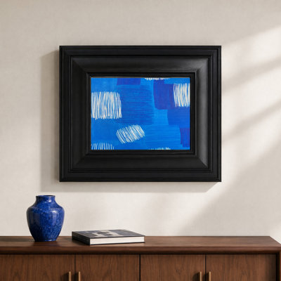 Toile abstraite géométrique encadrée, art moderne sur toile