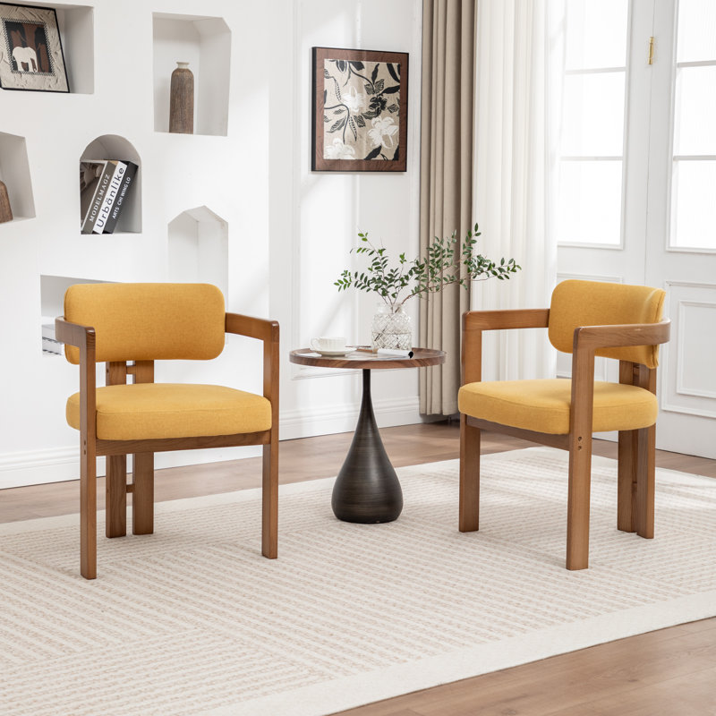 Chaise rembourrée Bula Stanford, Jaune