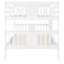 Lit double superposé au-dessus, blanc, bois massif, pouvant accueillir deux lits de chambre à coucher, lits superposés