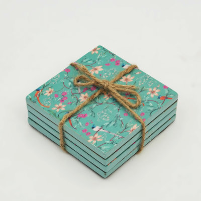 Ensemble de 4 sous-verres Aqua Flora
