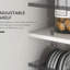 Armoire de rangement pour garde-manger de cuisine, 14, 2 portes, tablettes réglables, blanc, qui convient au salon et à la salle à manger