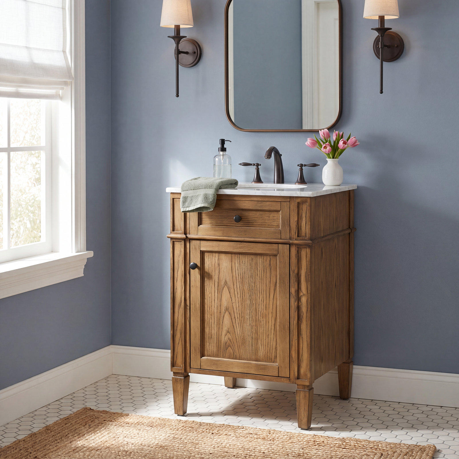Rivers 21'' Single Bathroom Vanity, Dark Brown