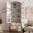 White+Brownness Solid Wood+Iron+Glass Display Cases