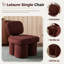 Fauteuil d'appoint sculptural moderne sans accoudoirs, fauteuil lounge rembourré avec base à 3 pieds pour salon et chambre-65882333