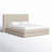 Viski Upholstered Platform Bed In Brun Boucle-100964992