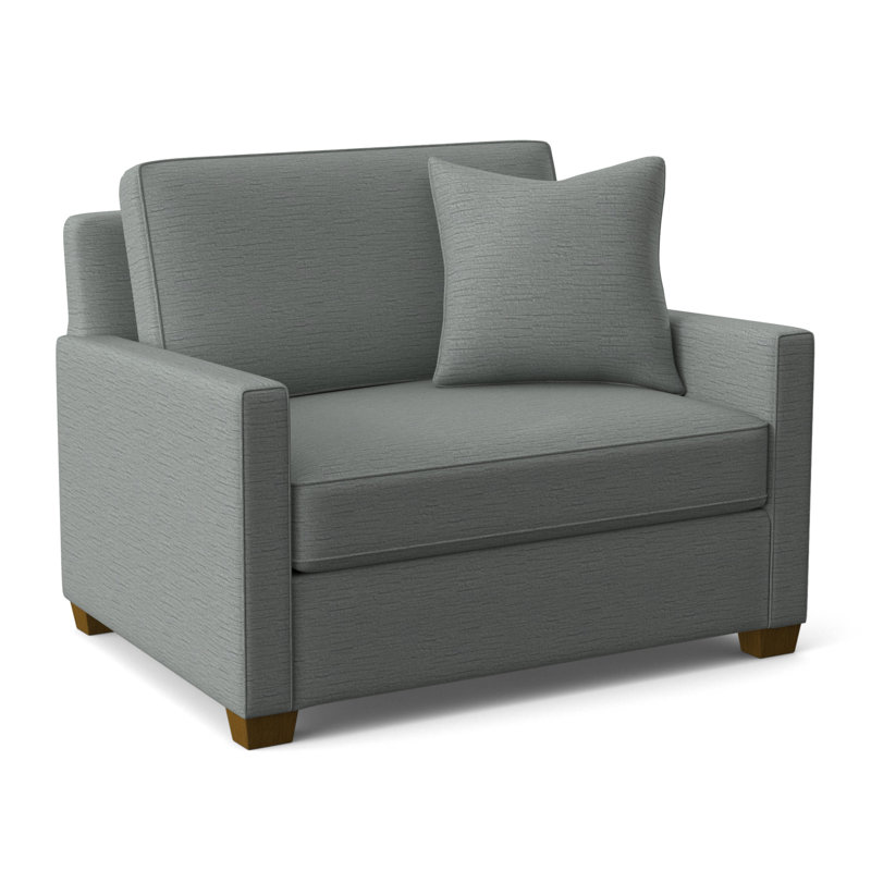 Nicklaus Sleeper Sofa, Havana Finish, Black Buffalo Check; 0120-81, 5" Innerspring Mattress