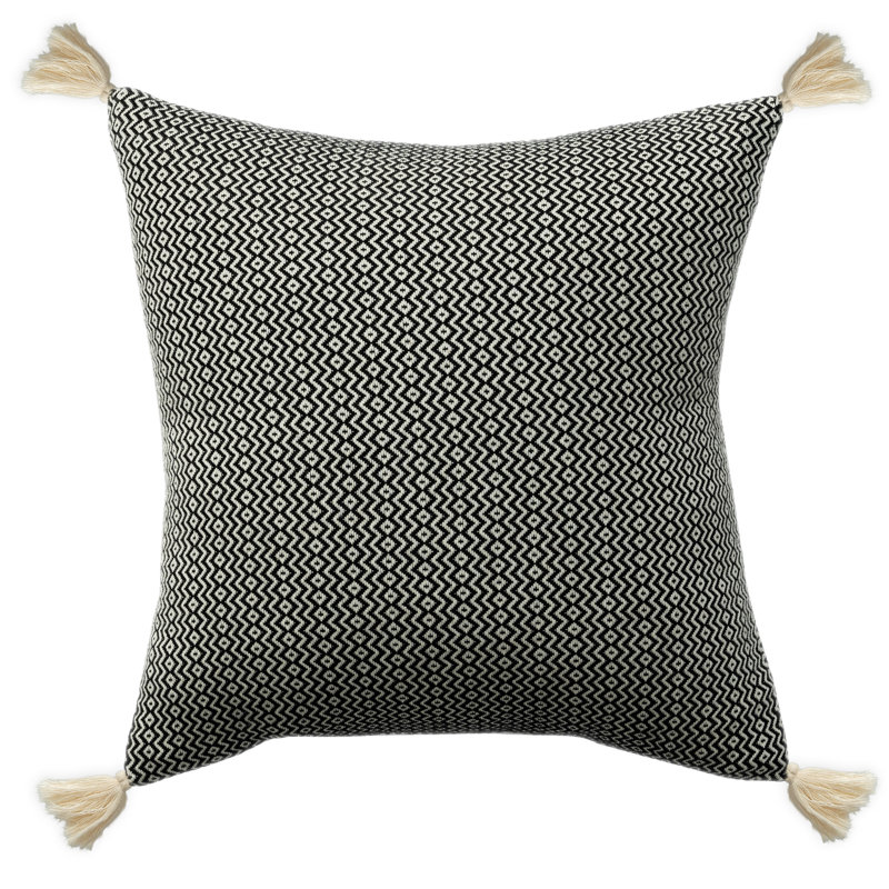 Housse de coussin turc, Noir, Housse de coussin seulement - sans coussin
