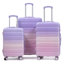 20 "/ 24" / 28 "3 pièces / ensemble de valise à roulettes pivotantes en PC, valise de transport, avec dégradé de couleurs et serrure à combinaison