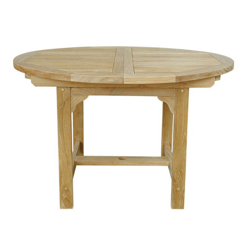 Bahama Outdoor Oval Teak Dining Table, 67" L 47" W