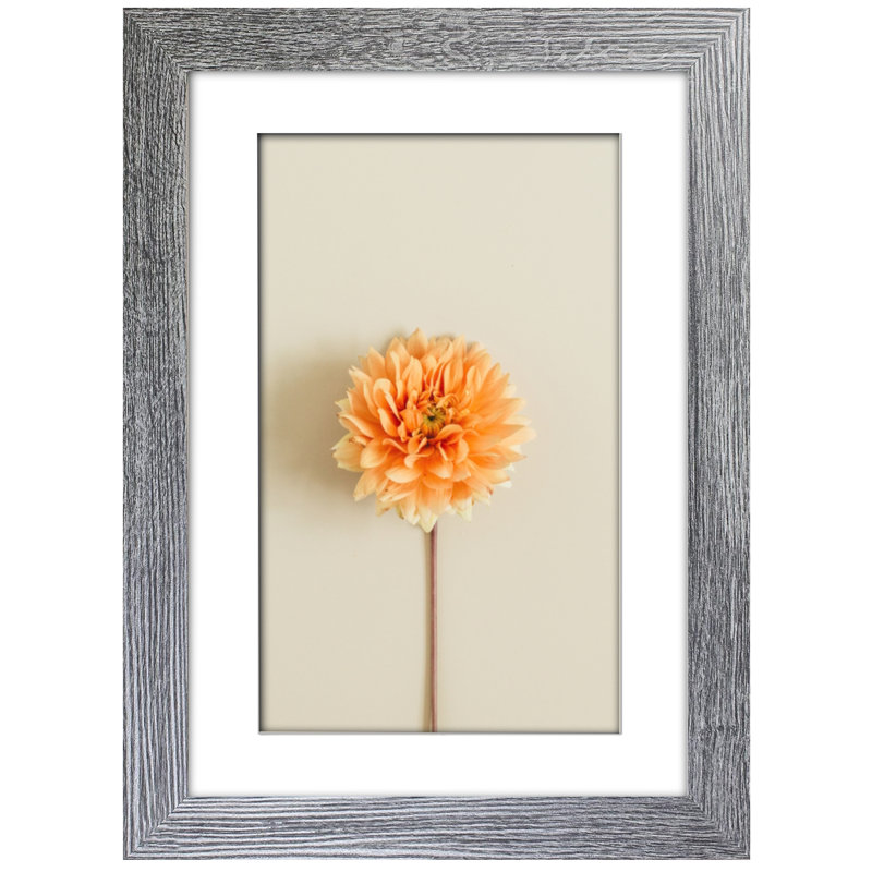 Picture Frame with Mat, Dark Grey