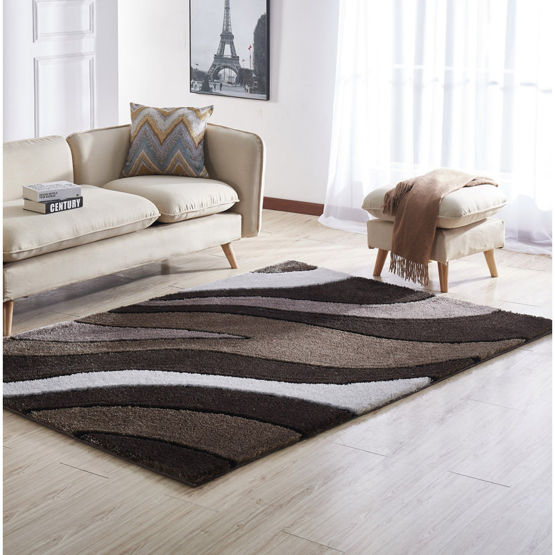 Neligh Hand Tufted Abstract Indoor Rug, Rectangle 8' x 11'
