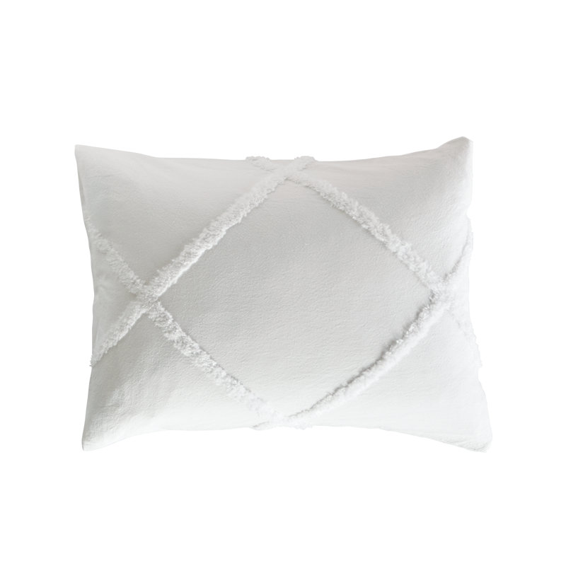 Cotton Pillow Sham, White, Standard
