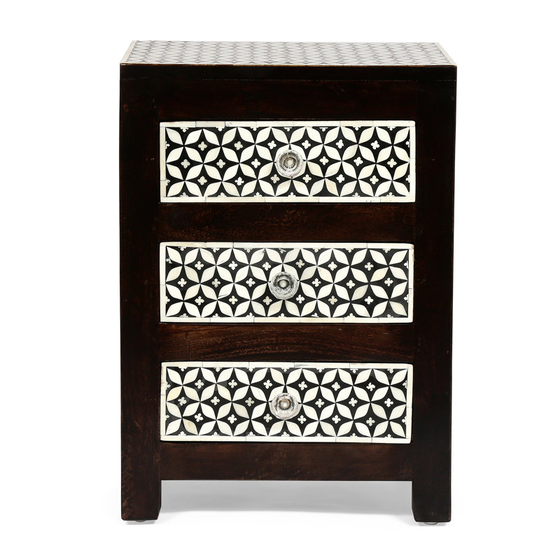 Table de chevet 3 tiroirs