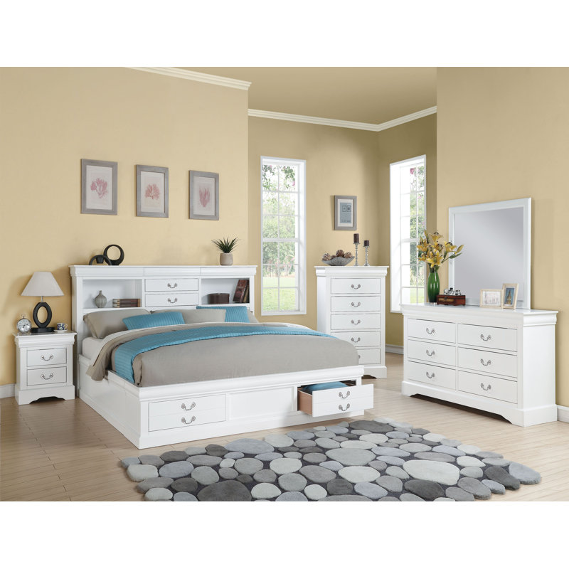 Sandburg 6-Drawer Rectangular Dresser, White