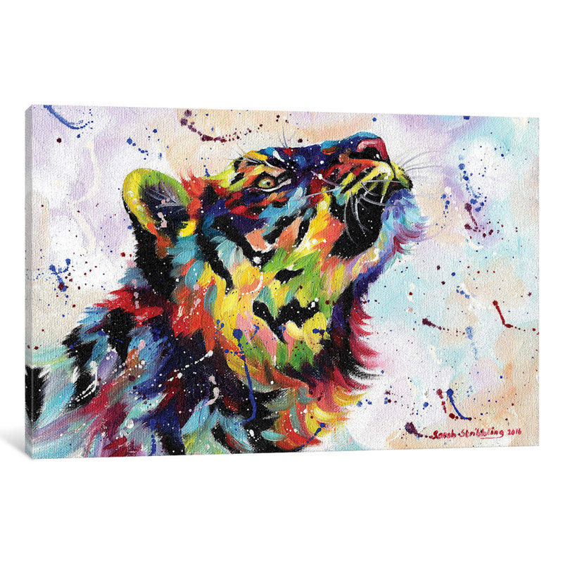 Tiger I by Sarah Stribbling - Wrapped Canvas Painting, 66.04 cm H x 45.72 cm W x 1.91 cm D