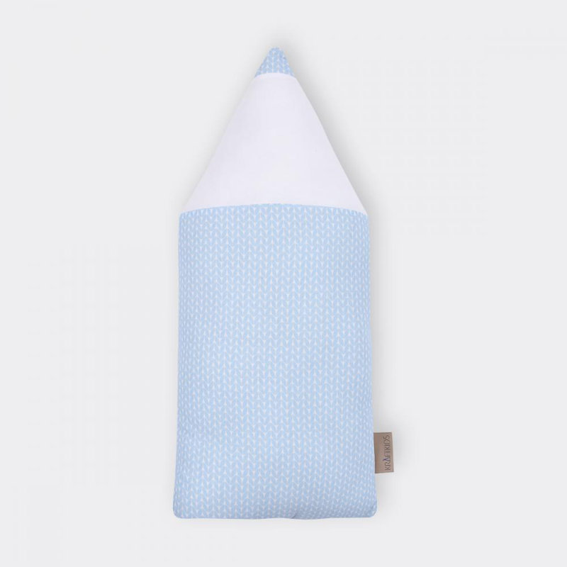 Kleine Blätter Geometric Novelty Cushion, Light blue