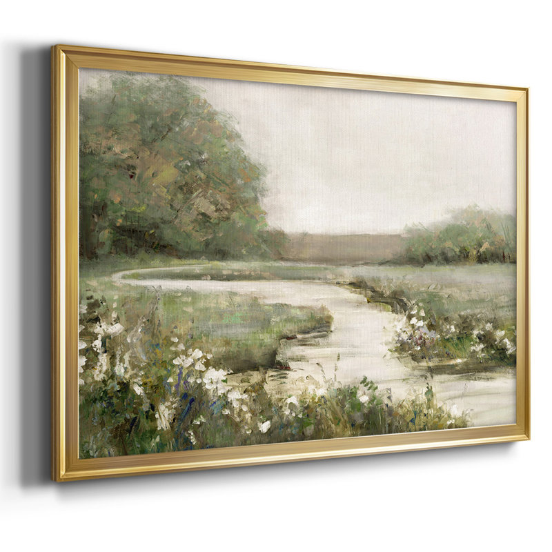 «Quiet Path», reproduction d'art sur toile, Or, H 30 po x l 44 po x P 1,5 po
