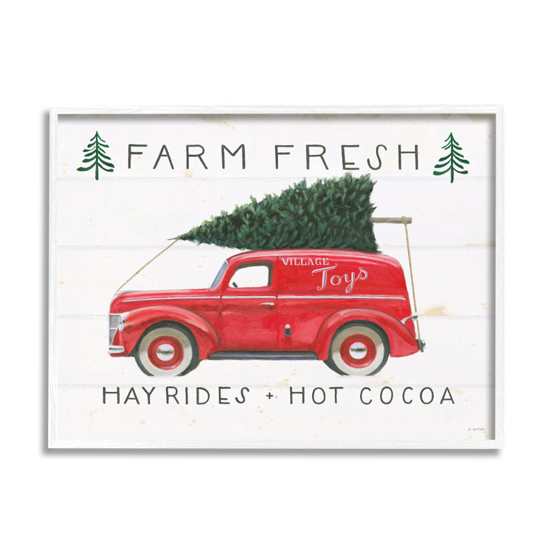 «Farm Fresh Rustic Antique Holiday», enseigne noire encadrée, art texturé par James Wiens, H 16 po x l 20 po x P 1,5 po