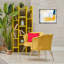 Art mural sur toile jaune et bleu abstrait par Victoria Barnes-1203171954-1203171950