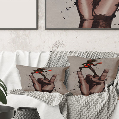 Housse de coussin carré Rock and Roll