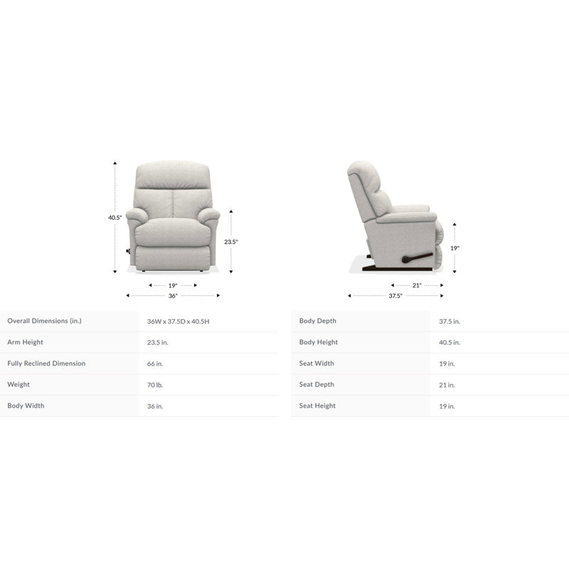 Fauteuil inclinable Reed, Cuir noyer assorti, Manuel