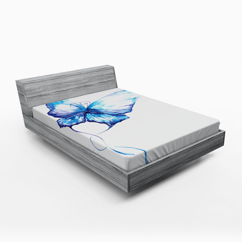 Microfiber Floral Fitted Sheet, Full Fitted Sheet
