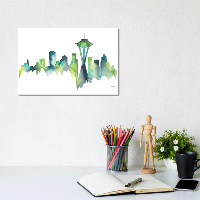 Seattle Skyline by Kelsey McNatt - Wrapped Canvas Gallery-Wrapped Canvas Giclée, 20.32 cm H x 30.48 cm W