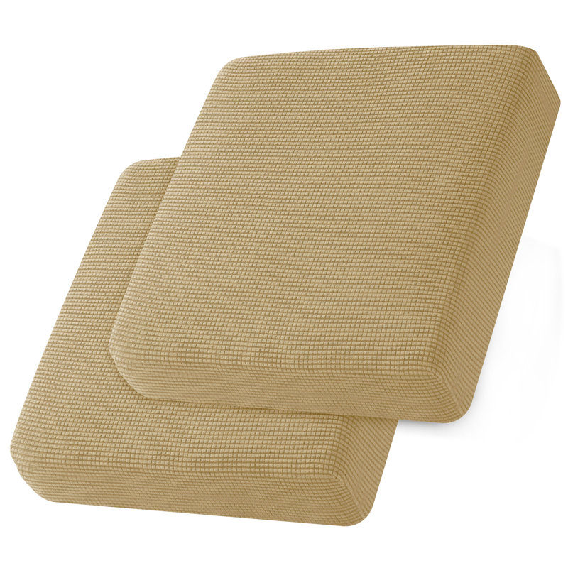 Box Cushion Loveseat Slipcover, Khaki