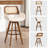 Derek Swivel PU Leather Upholstered Counter Stools and Bar Stools-788386470-788386469