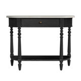 Danielle Marble 40" one- drawer Console Table