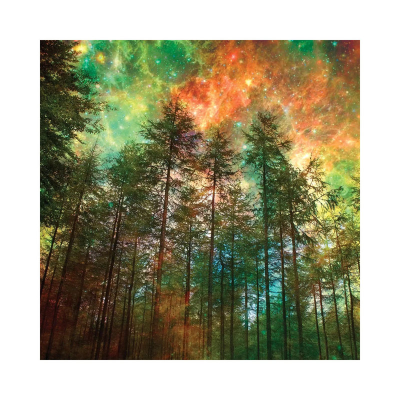 Fiery Forest - Wrapped Canvas Painting, 66.04 cm H x 66.04 cm W x 1.91 cm D