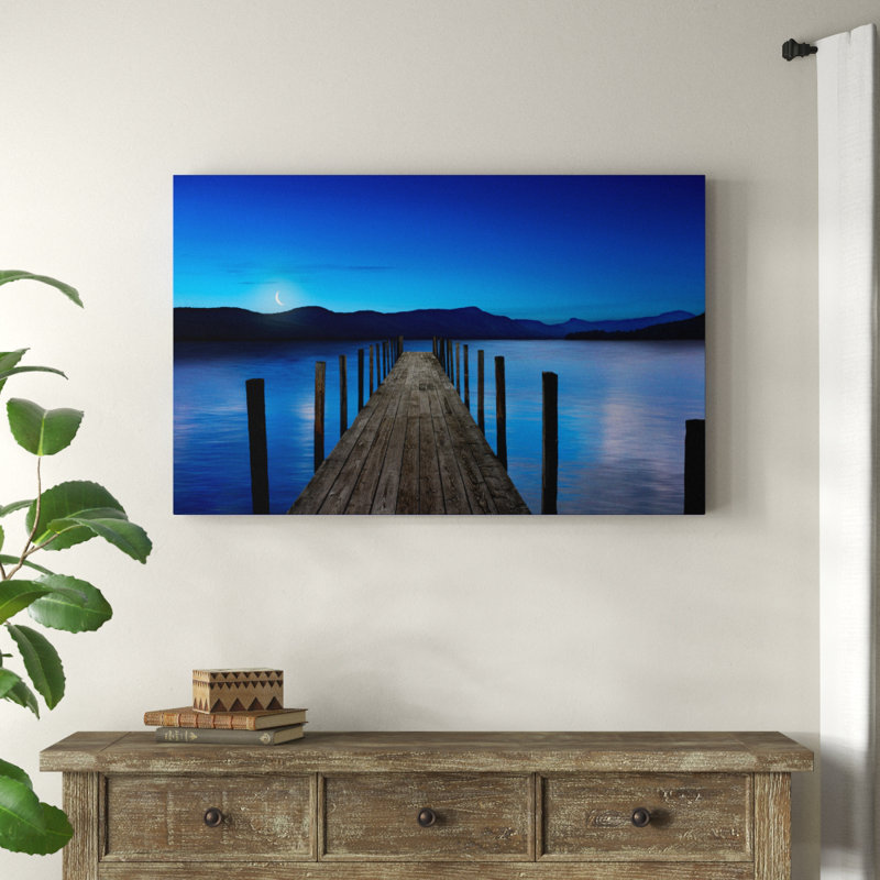 « crépuscule & eau v », photo sur toile tendue, H 16 po x l 24 po x P 2 po